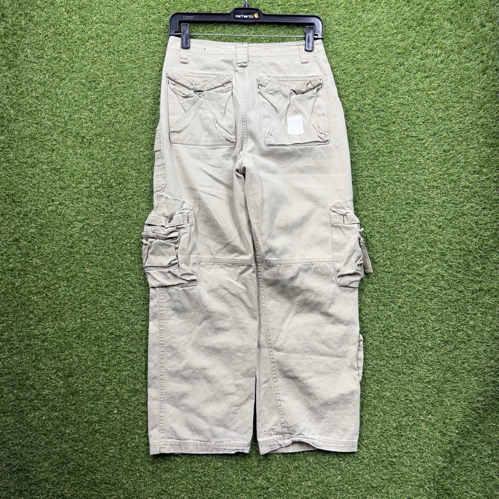 Vintage One Tough Brand Cargo Pants Boys 12 Gray Zip Off Baggy Skater 26x26